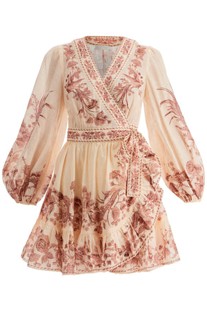 ZIMMERMANN WAVERLY WRAP MINI DRESS