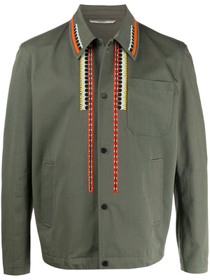 Luxurious Green Embroidered Shirt for Men's SS20 Collection