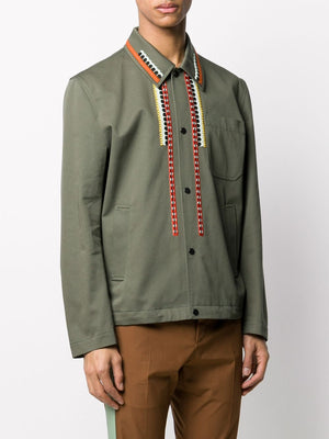 Luxurious Green Embroidered Shirt for Men's SS20 Collection