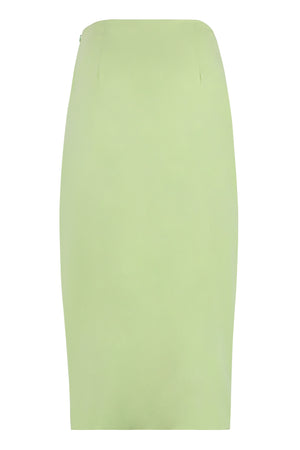 Green Silk Wrap Skirt from SS23 Collection