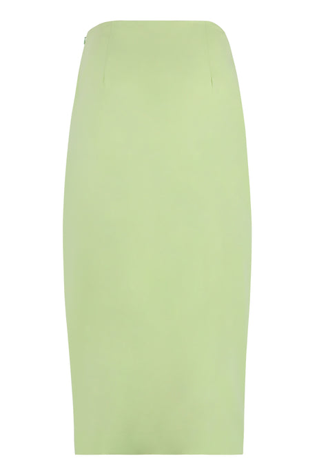 Green Silk Wrap Skirt from SS23 Collection
