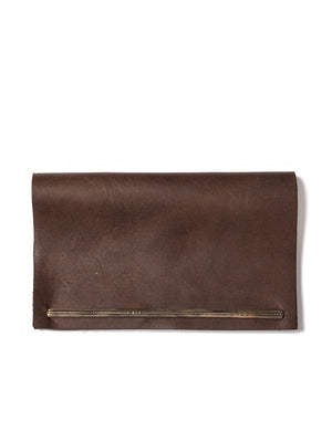 WERKSTATT:MUNCHEN Brown Leather Wallet with Silver Detail