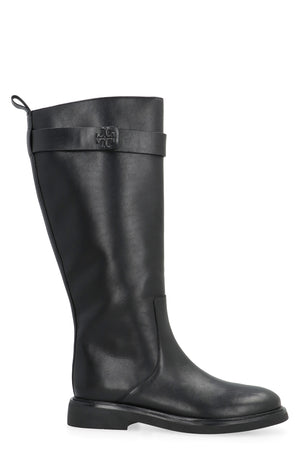 TORY BURCH Stylish Black Leather Women's Boots for FW23