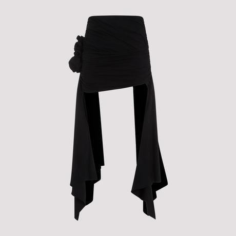 MAGDA BUTRYM Black Viscose Mini Skirt for Women in SS24