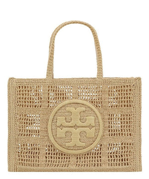 TORY BURCH Women's Ella Large Hand-Crocheted Tote Bag in Tan for SS24