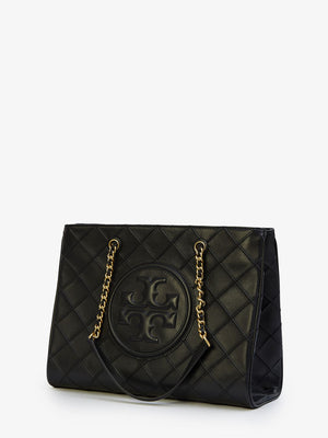 TORY BURCH Black Leather Tote Handbag for Women