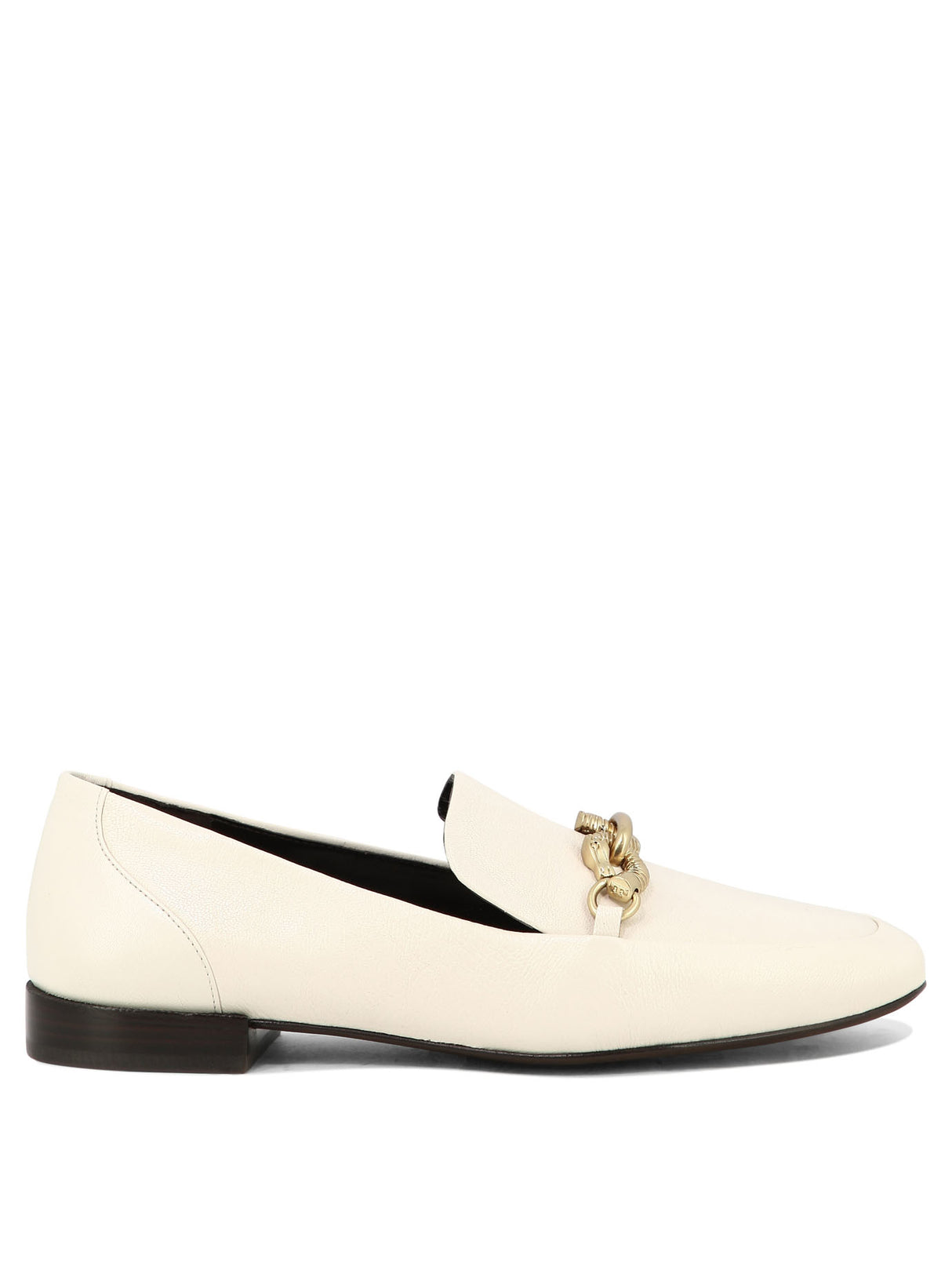 TORY BURCH Chic Jessa White Leather Loafers