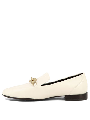 TORY BURCH Chic Jessa White Leather Loafers