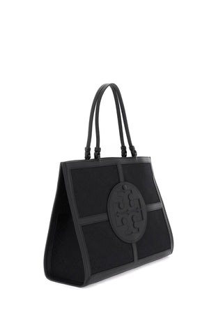 حقيبة يد أنيقة بتصميم مونوغرام أسود للنساء