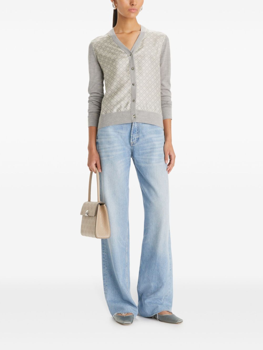 TORY BURCH WOOL V-NECKED CARDIGAN