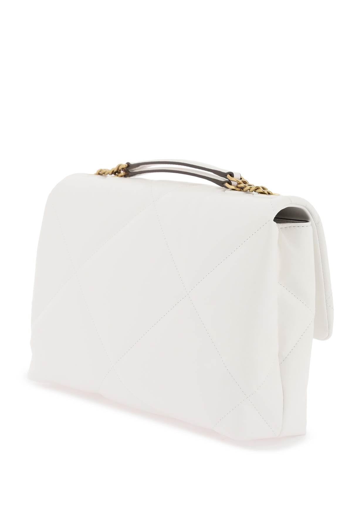 Quilted Leather Shoulder Bag in White for Women