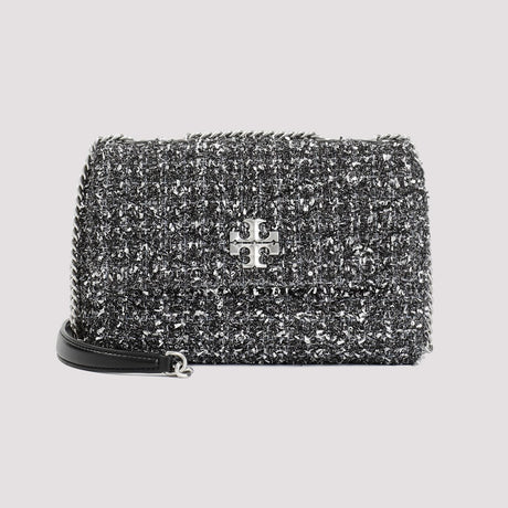 Stylish Black Tweed Shoulder Bag - SS24 Collection