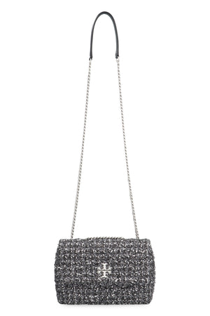 TORY BURCH Stylish and Versatile Black Tweed Shoulder Handbag for Women