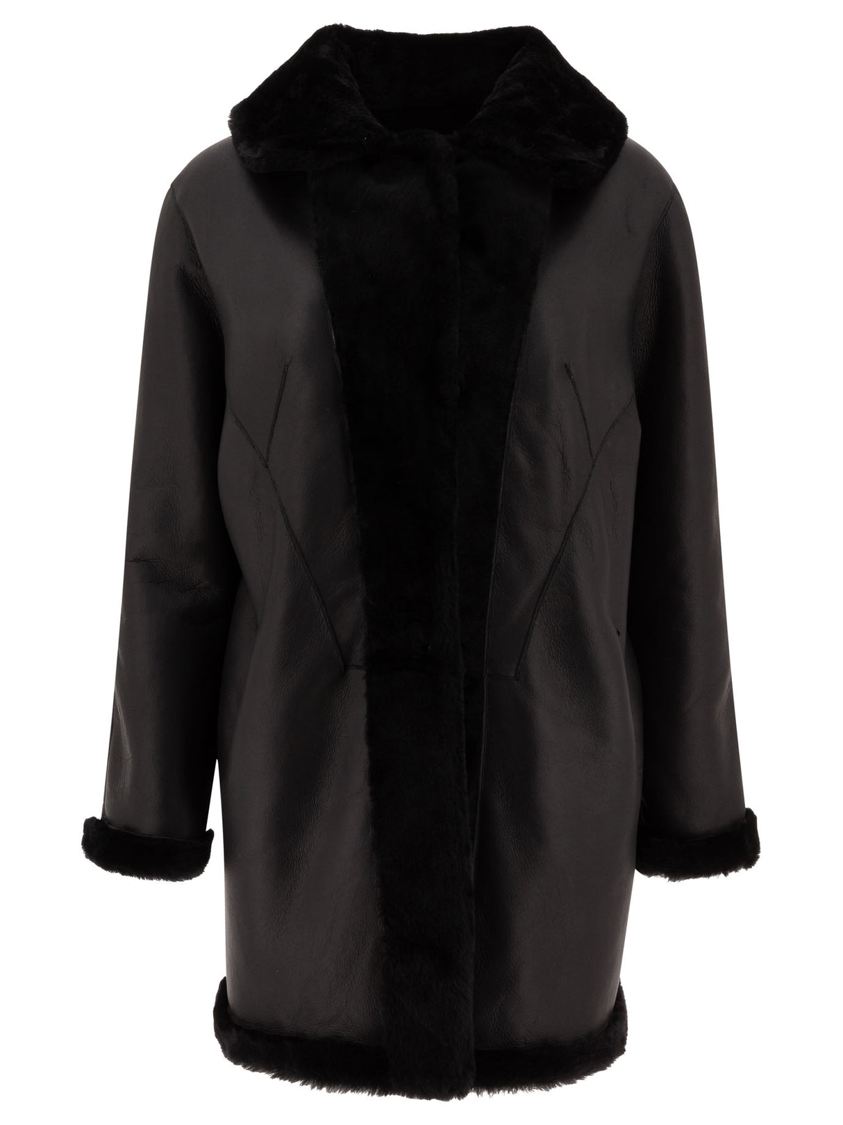 B&W Reversible Shearling Jacket for Women