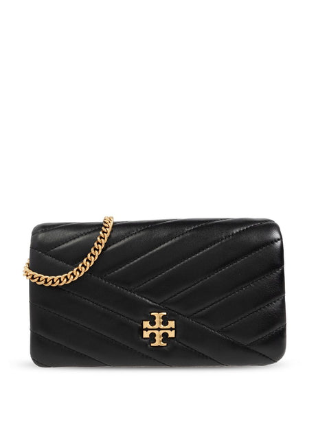 TORY BURCH Chevron Quilted Leather Wallet on Chain - 20.5 cm