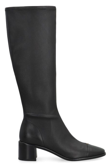 TORY BURCH Elegant Women's Leather Boots - 40 cm Shaft Height