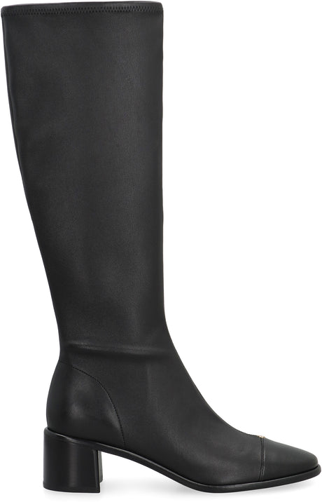 TORY BURCH Elegant Women's Leather Boots - 40 cm Shaft Height