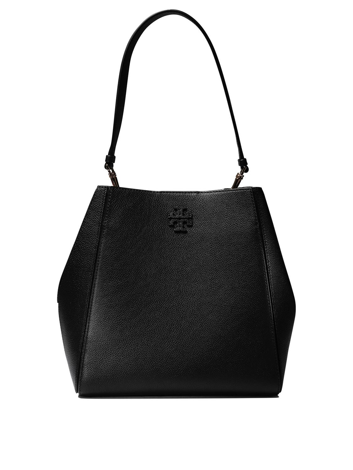 TORY BURCH McGraw Leather Mini Bucket Bag - Black