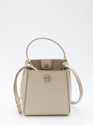 TORY BURCH Mini Grained Leather Bucket Handbag