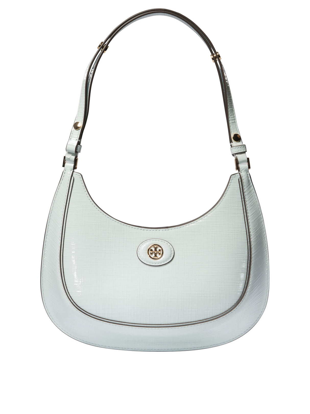 TORY BURCH "ROBINSON CROSSHATCHED CRESCENT" SHOULDER Handbag