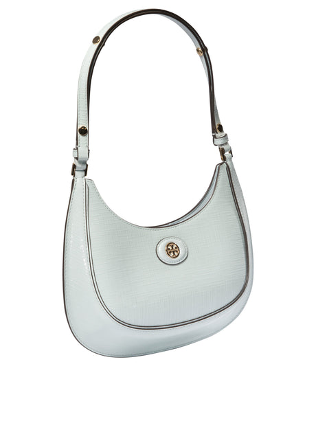 TORY BURCH Robinson Crosshatched Crescent Mini Shoulder Bag