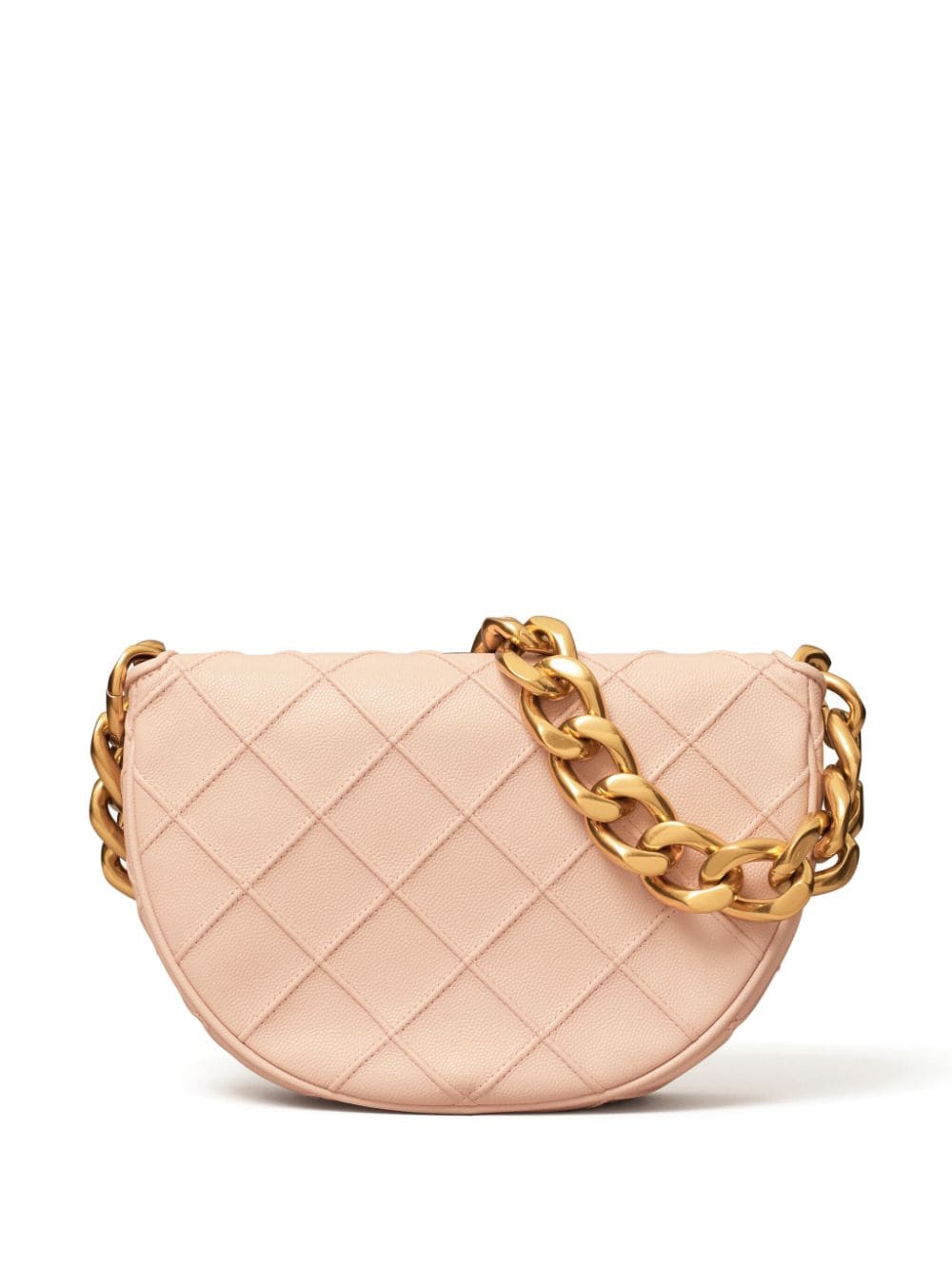 TORY BURCH Mini Rose Pink Leather Debossed Handbag