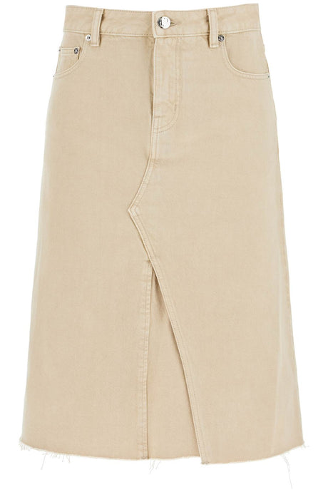 TORY BURCH Chic Denim Trapeze Midi Skirt