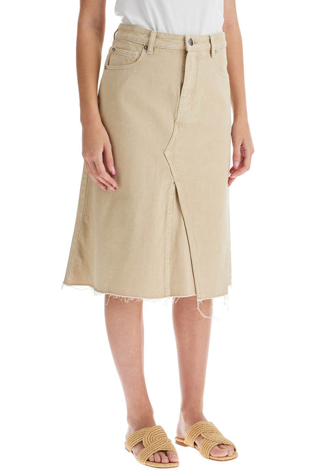 TORY BURCH Chic Denim Trapeze Midi Skirt