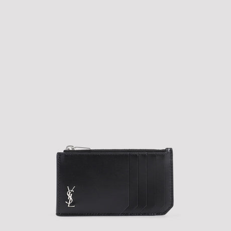 SAINT LAURENT Mini Leather Wallet - Compact and Elegant