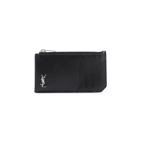 SAINT LAURENT Mini Leather Wallet - Compact and Elegant