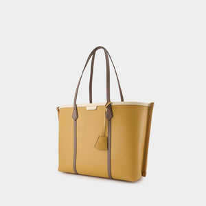 TORY BURCH Perry Autumn Tote - Luxurious Brown Leather