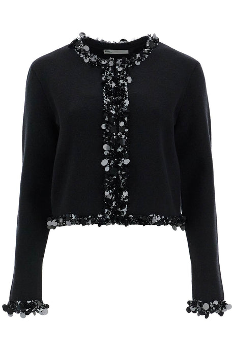 TORY BURCH Embellished Beaded Cardigan - Regular Fit