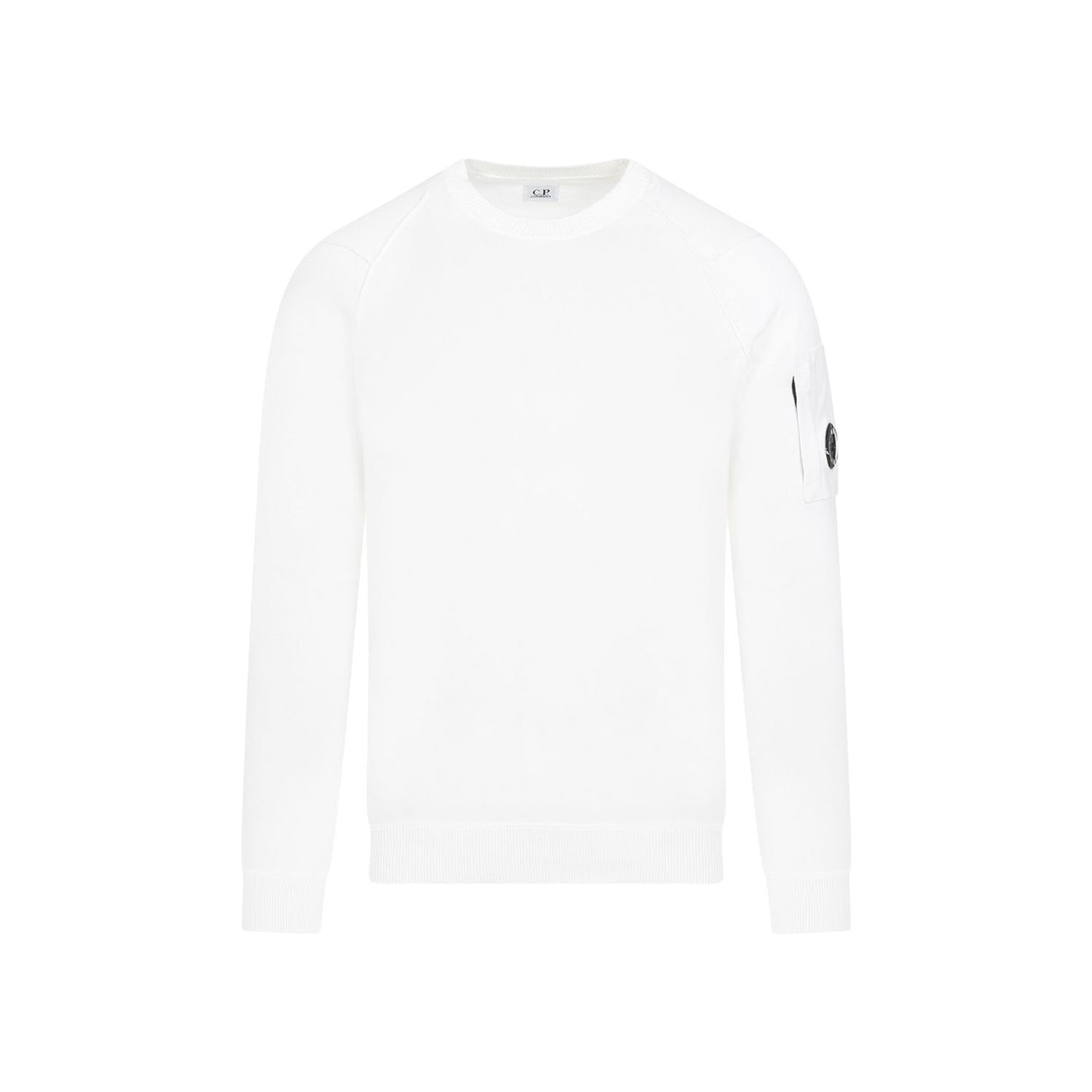 C.P.COMPANY Men's White Cotton Sea Island Sweater for SS24