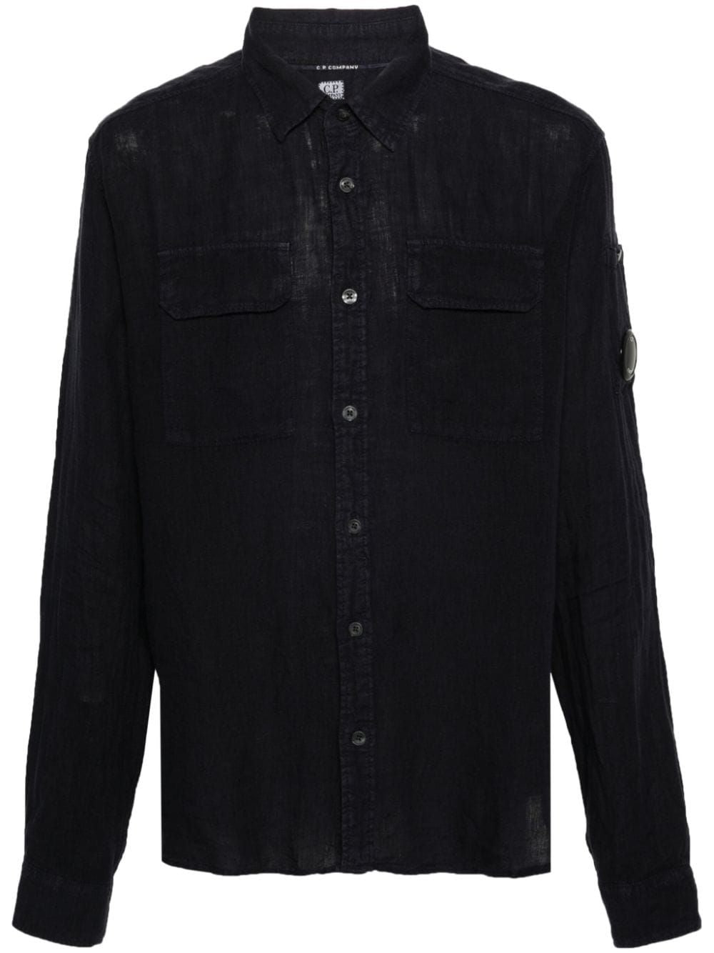 قميص لينين بجيب للرجال من مجموعة SS24 - ملابس شركة سي بي