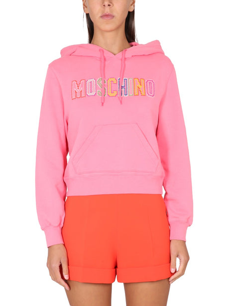 MOSCHINO COUTURE Couture Logo Crochet Hoodie for Women