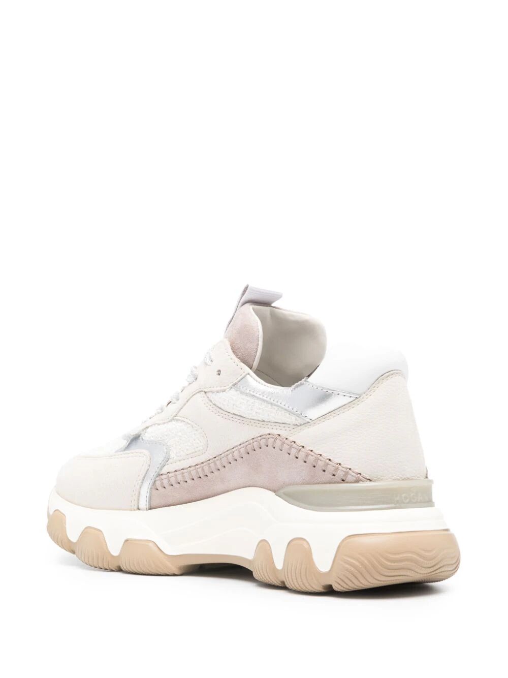 HOGAN Nude & Neutrals Hyperactive Lace Up Sneakers for Women