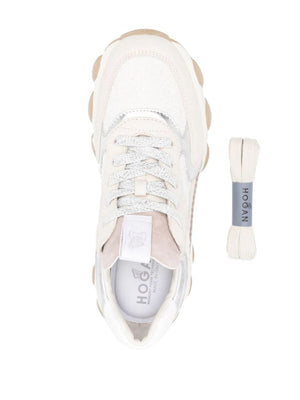 HOGAN Nude & Neutrals Hyperactive Lace Up Sneakers for Women