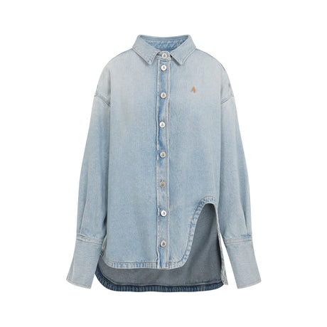 THE ATTICO Denim Shirt for the Fashion-Forward