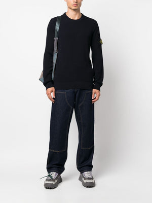 STONE ISLAND Men's Compass Patch Wool Jumper