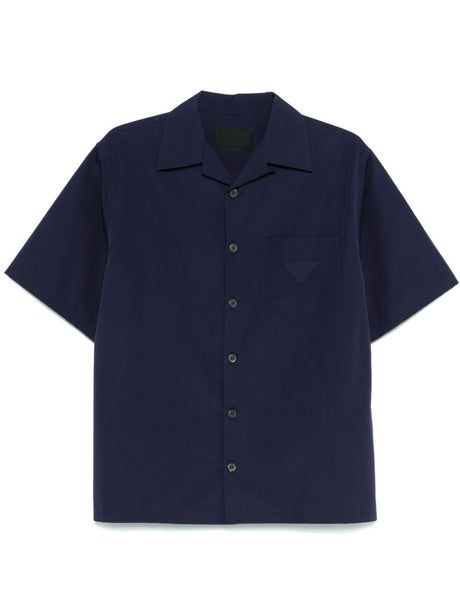 PRADA Boxy Fit Short Sleeved Cotton Shirt