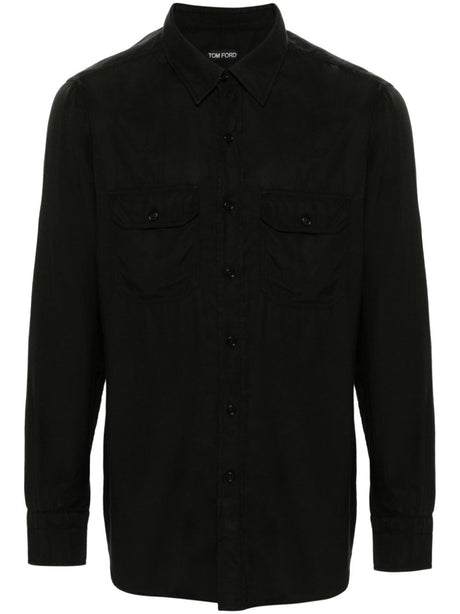 TOM FORD Fluid Twill Military Fit Shirt for Women