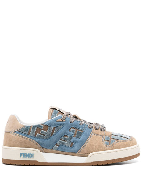 FENDI Suede and Velvet Match Sneakers for Men