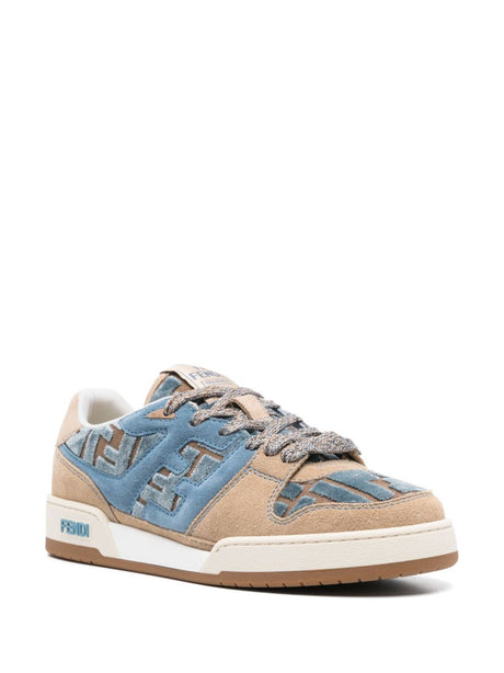 FENDI Suede and Velvet Match Sneakers for Men