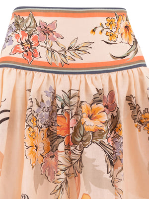 ZIMMERMANN Chic Mini Linen Skirt for Women