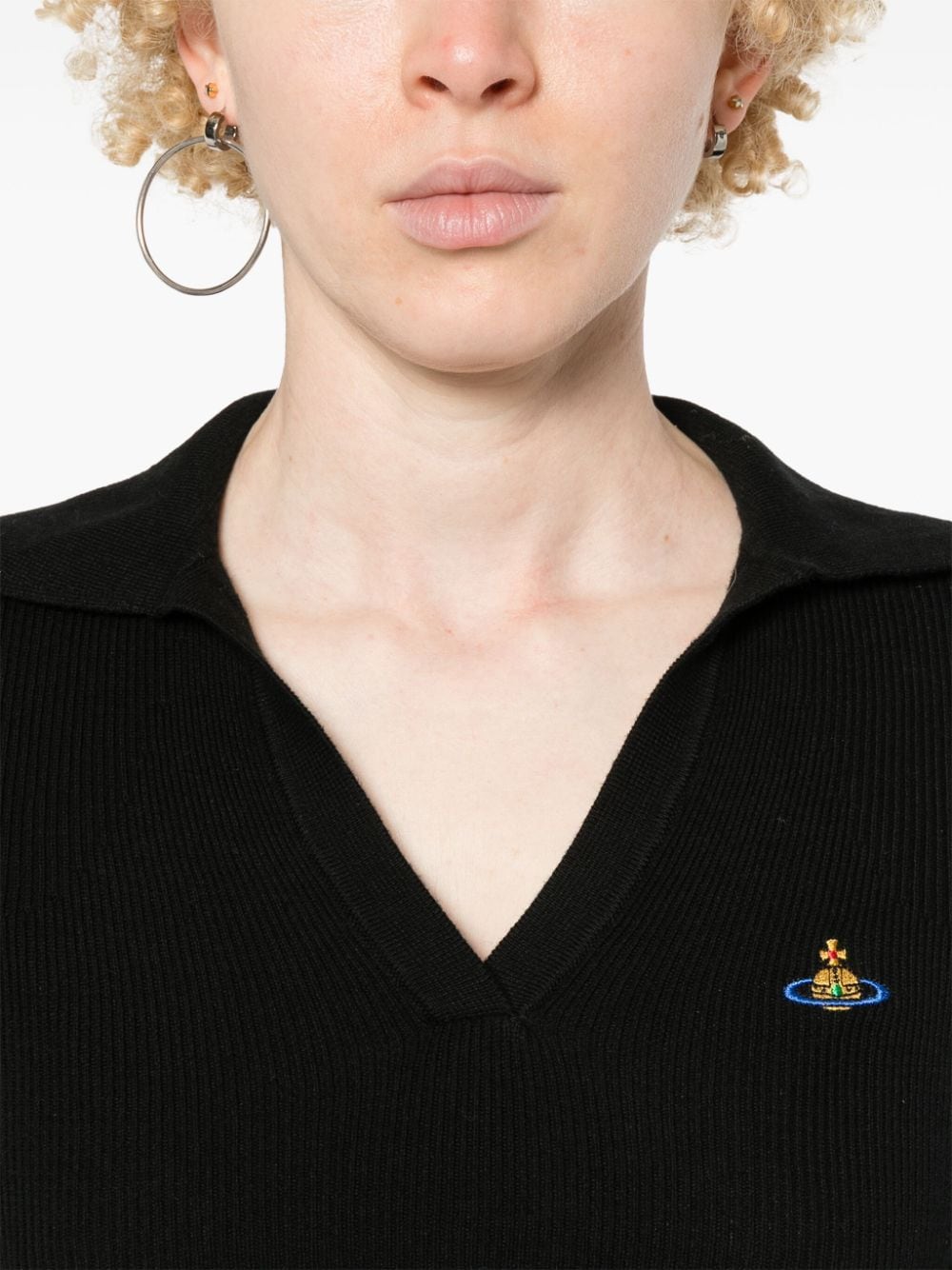 VIVIENNE WESTWOOD Cotton and Cashmere Blend Polo Shirt for Women