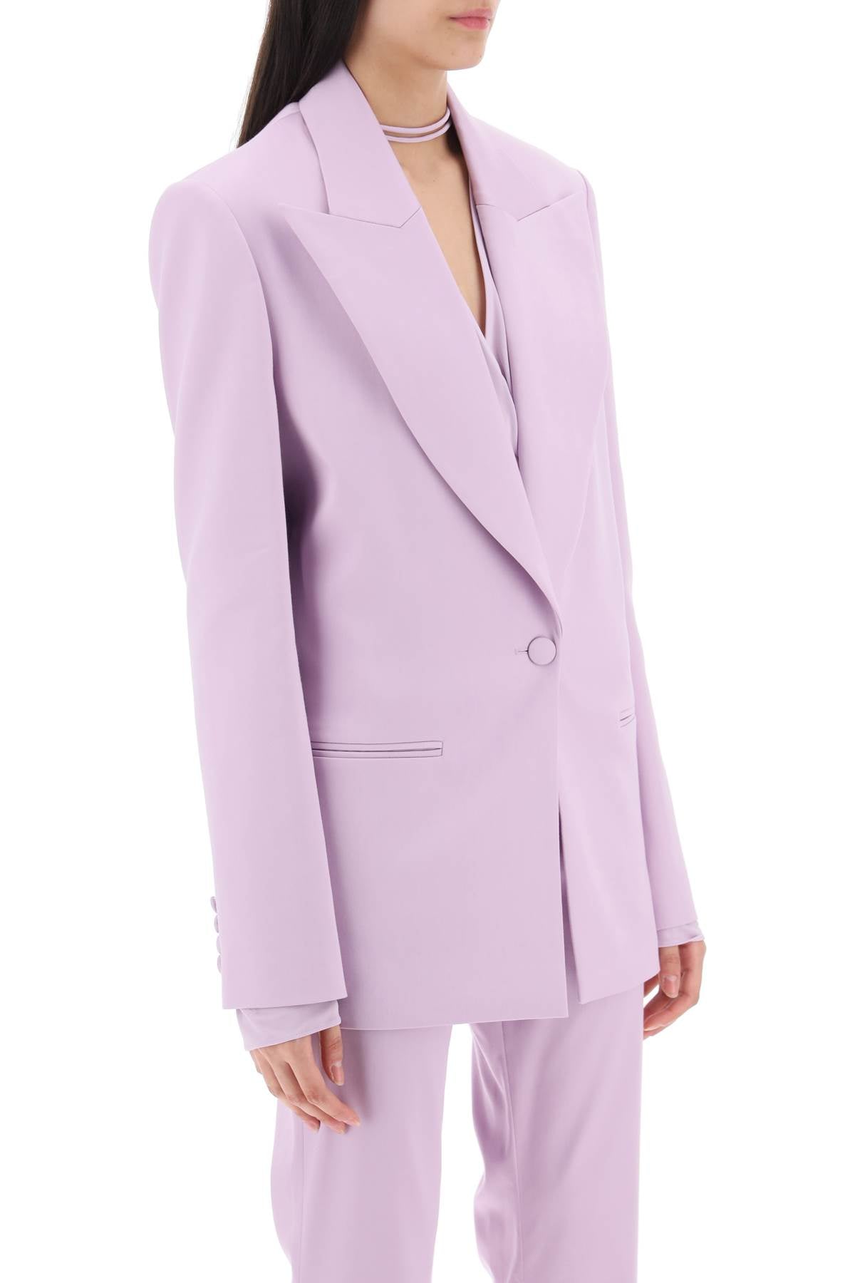 MAGDA BUTRYM Elegant Purple Single-Breasted Blazer for Women's SS23 Wardrobe