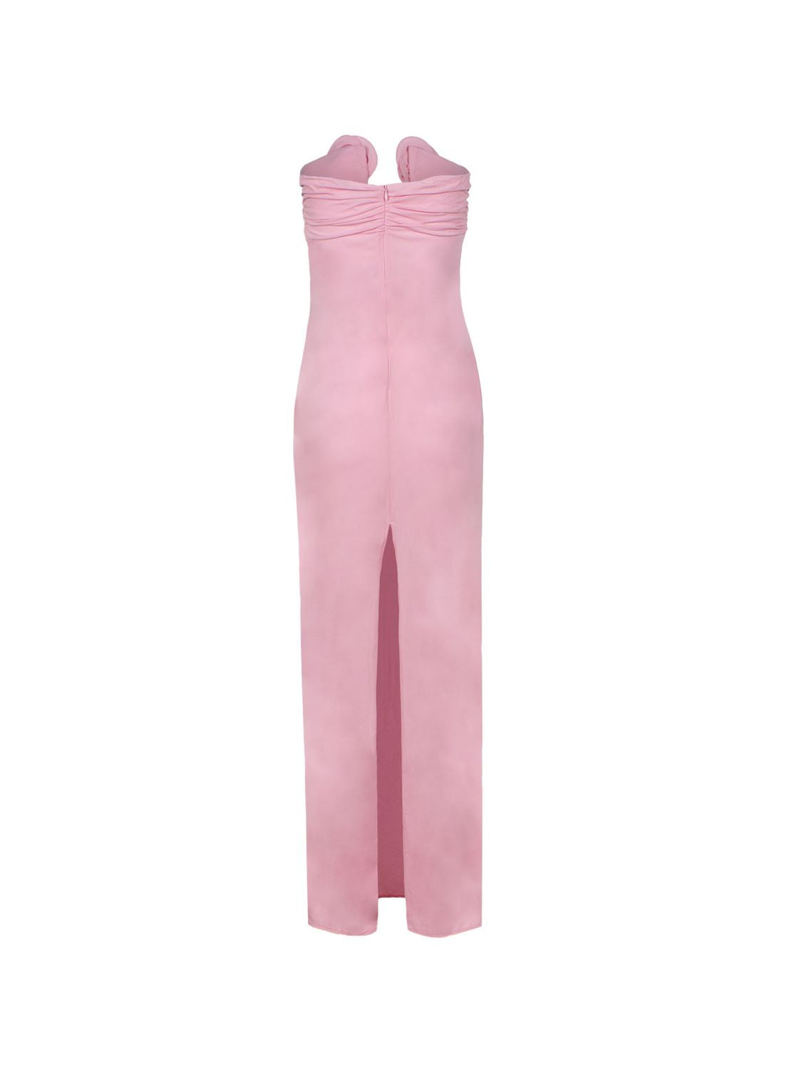 MAGDA BUTRYM Floral Appliqué Strapless Maxi Dress in Bubblegum Pink for Women