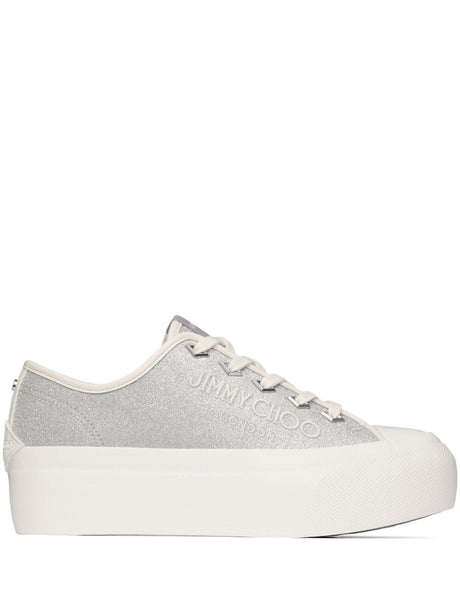 JIMMY CHOO Maxi Glitter Men’s Leather Sneakers