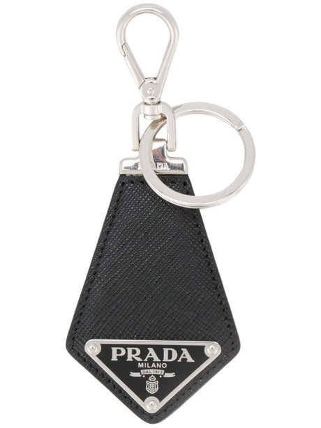 PRADA Mini Saffiano Leather Key Ring