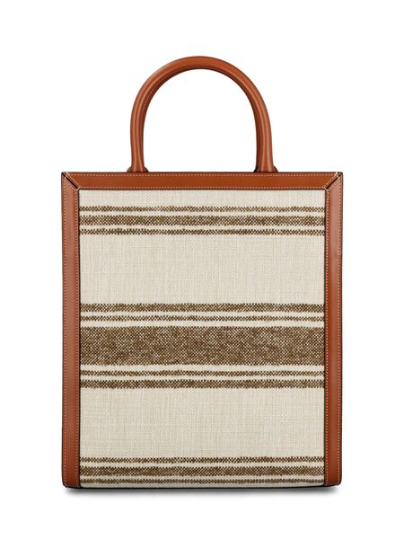 Striped Raffia Tote Handbag by Celine for Women - SS23 Collection